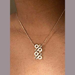 Rose Gold and CZ Pendant Necklace